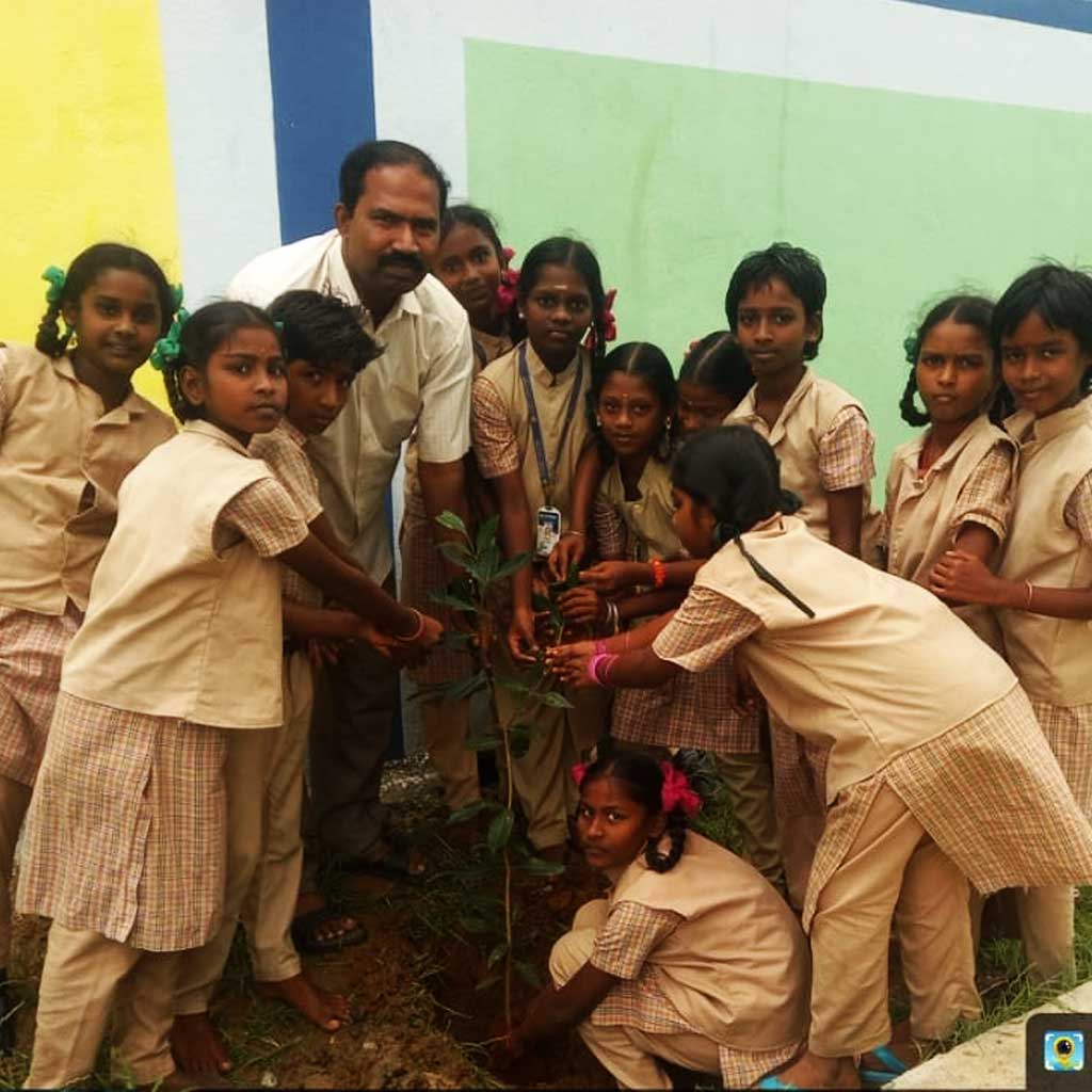 Children Smiling at Indian Government School